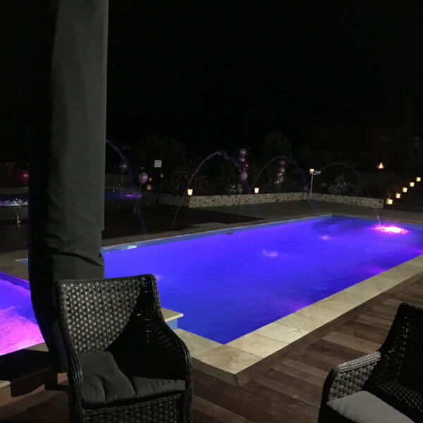 LED lighting for fibreglass swimming pool in Batesford